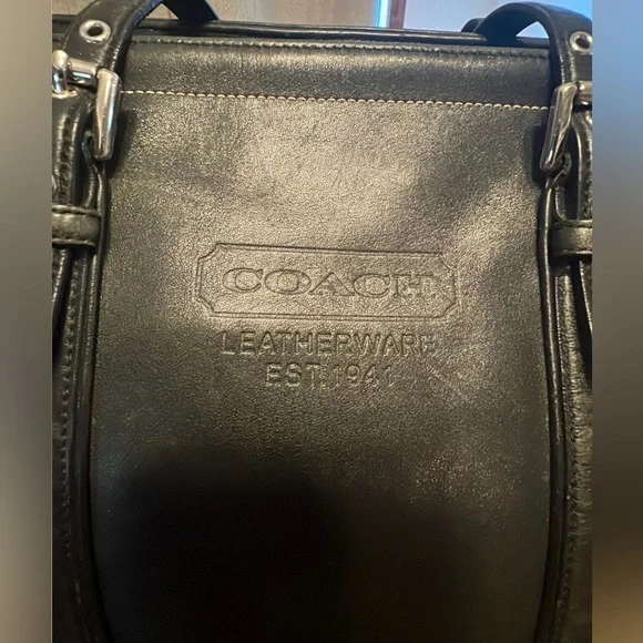 Coach black vintage leather bag large size - Picture 2 of 8